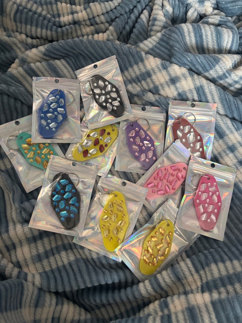 Handcrafted Rhinestone Keychain Charms